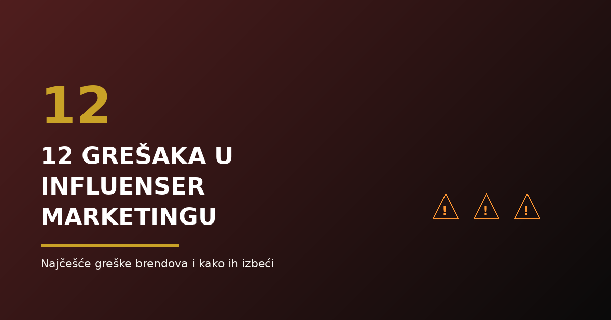 Greške u influenser marketingu