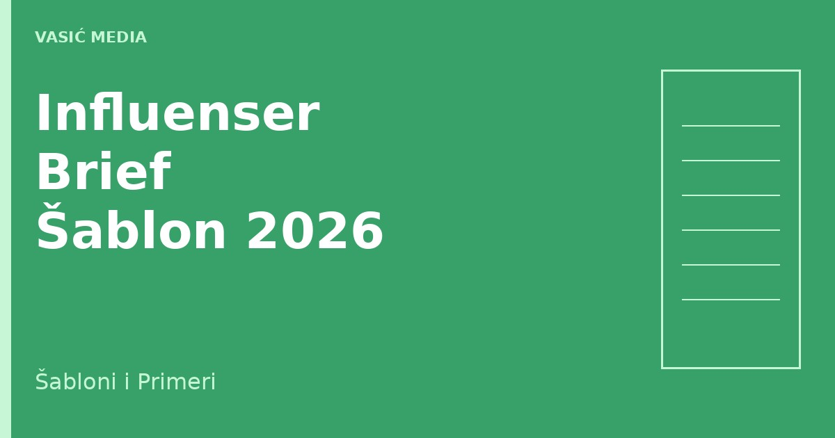 Influenser brief Šablon