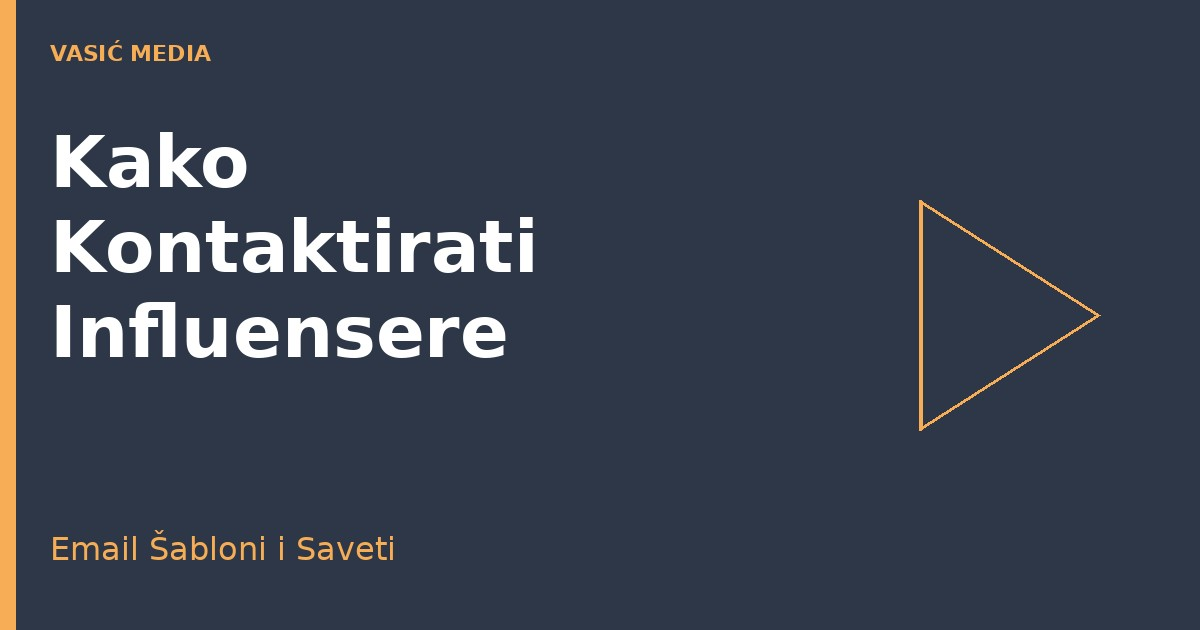Kako kontaktirati influensere