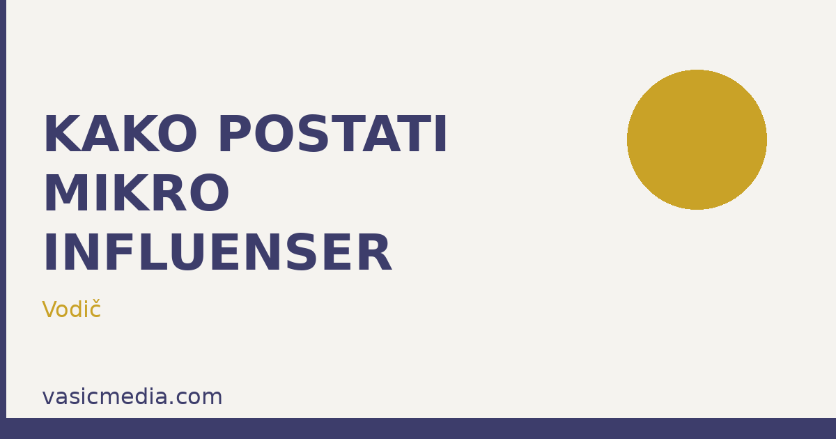 Kako postati mikro influenser