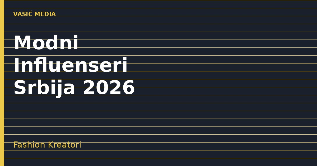 Modni influenseri Srbija