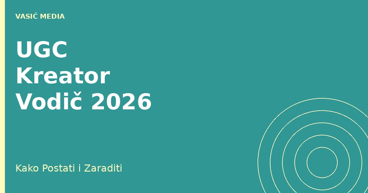 UGC kreator Vodič