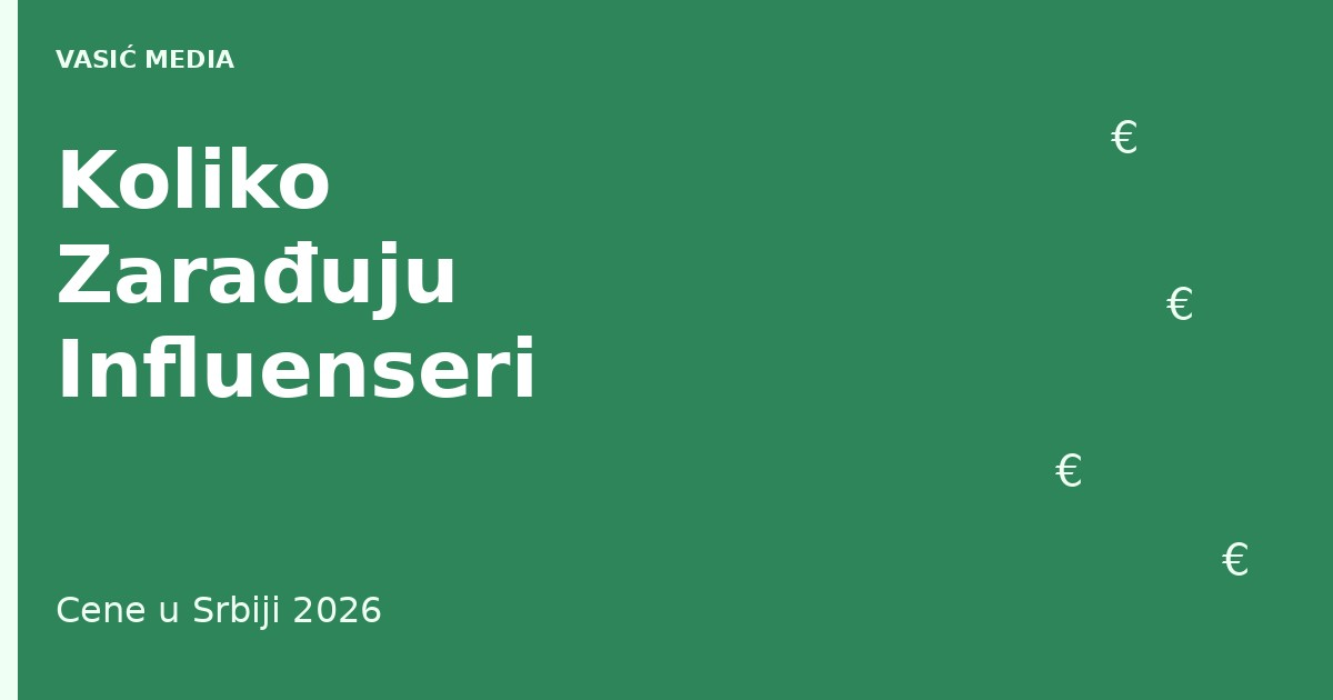 Zarada Influensera Srbija